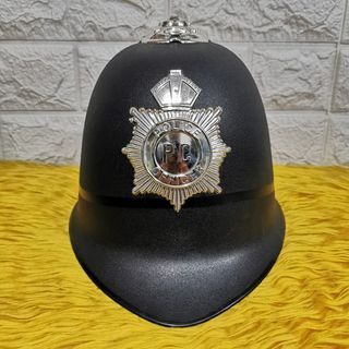 Vintage 60's British Police Officer play pretend costume hat helmet