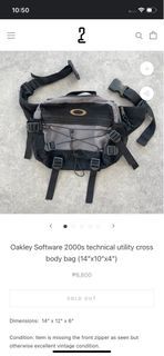 Vintage Oakley Software 2000s Tachnical Utility Cross Body Bag