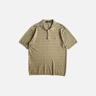 Vintage YSL Beige Stripes Flowy Polo shirt