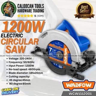 Wadfow 1200W Electric Circular Saw Wood Cutting Power Saws (WCW1512001)
