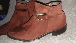Washington criff leather half booties for women