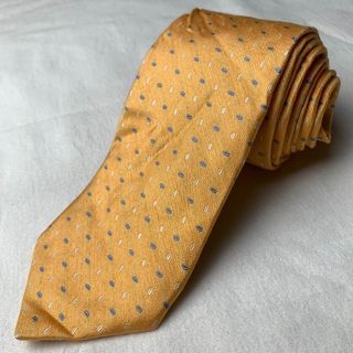 Yellow Narrow Geometric Necktie