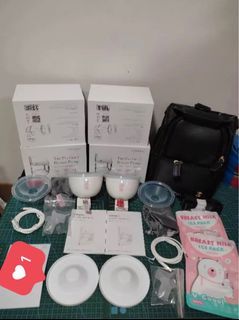 Youha The INs Gen2 App Wearable Handsfree With V-Coool Cooler Bag and Dula Breastmil Storage Bottles