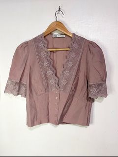 Zara top With Lace