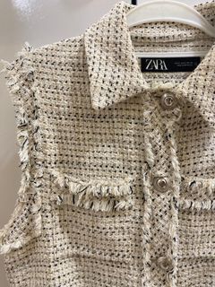 Zara Tweed Vest Top