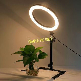 26cm Overhead LED Ring Light with Desk Stand and Phone Holder