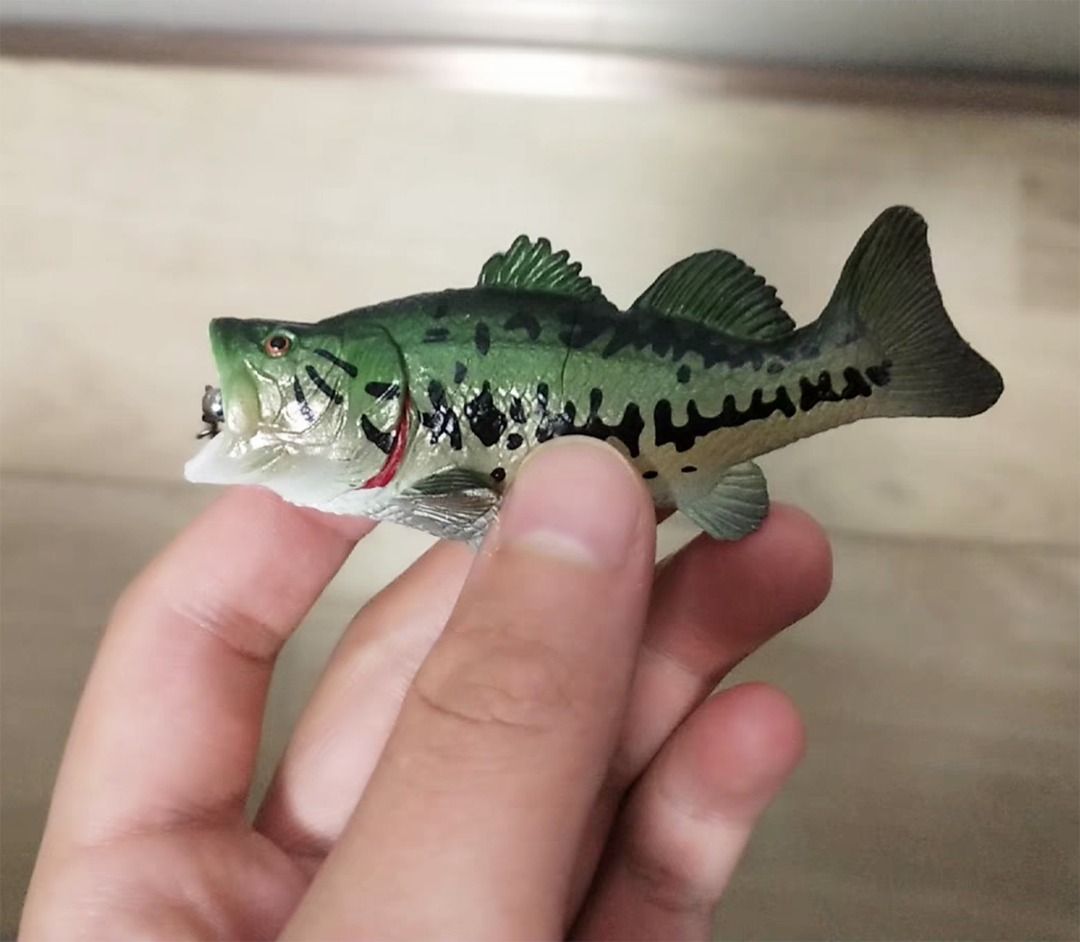 3D Fishing Keychain Pancing Ikan Largemouth Bass Replica Outdoor PVC Decoration Gift Rapala Lure Bass Pro