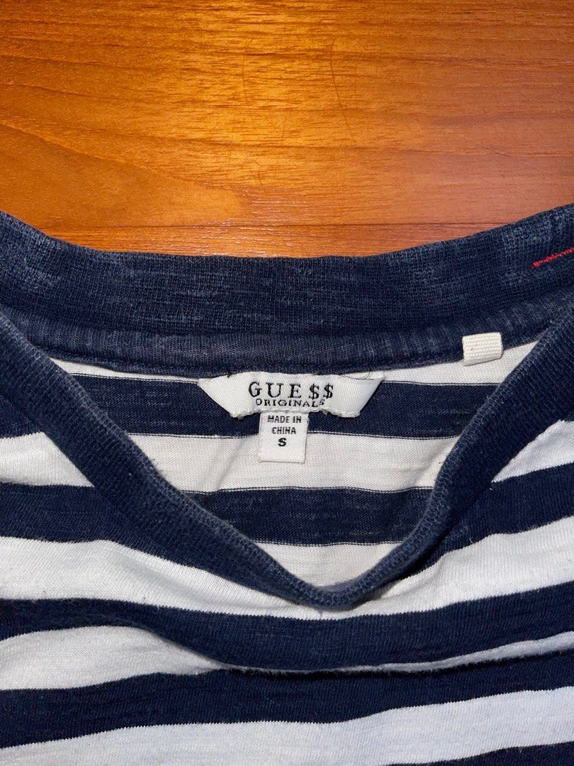 A AP Rocky Guess Striped T Shirt Women s Fashion Tops Shirts on Carousell