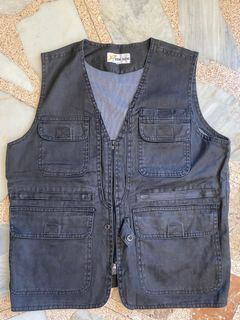 Acid wash vest 8 pockets