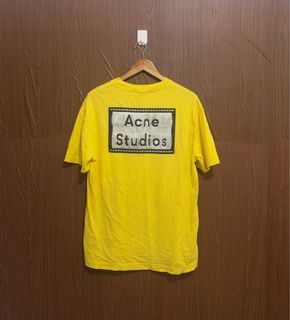 Acne Studios back designer logo in yellow  Fits medium (21x29)