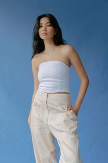 Araw the Line Cinch Tube Top White