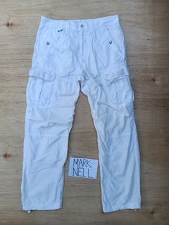 Armani exchange cargo pants white
