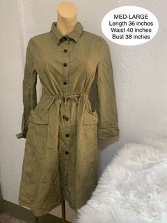 Army green Trench coat