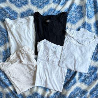 Assorted Plain T-Shirts (Black, White, Offwhite)