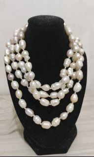 baroque fresh water pearl necklace rope length
