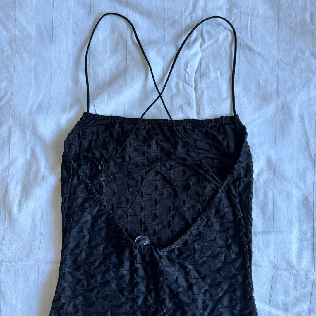 BERSHKA Black Mini Party Backless Dress, Women's Fashion, Dresses & Sets,  Dresses on Carousell