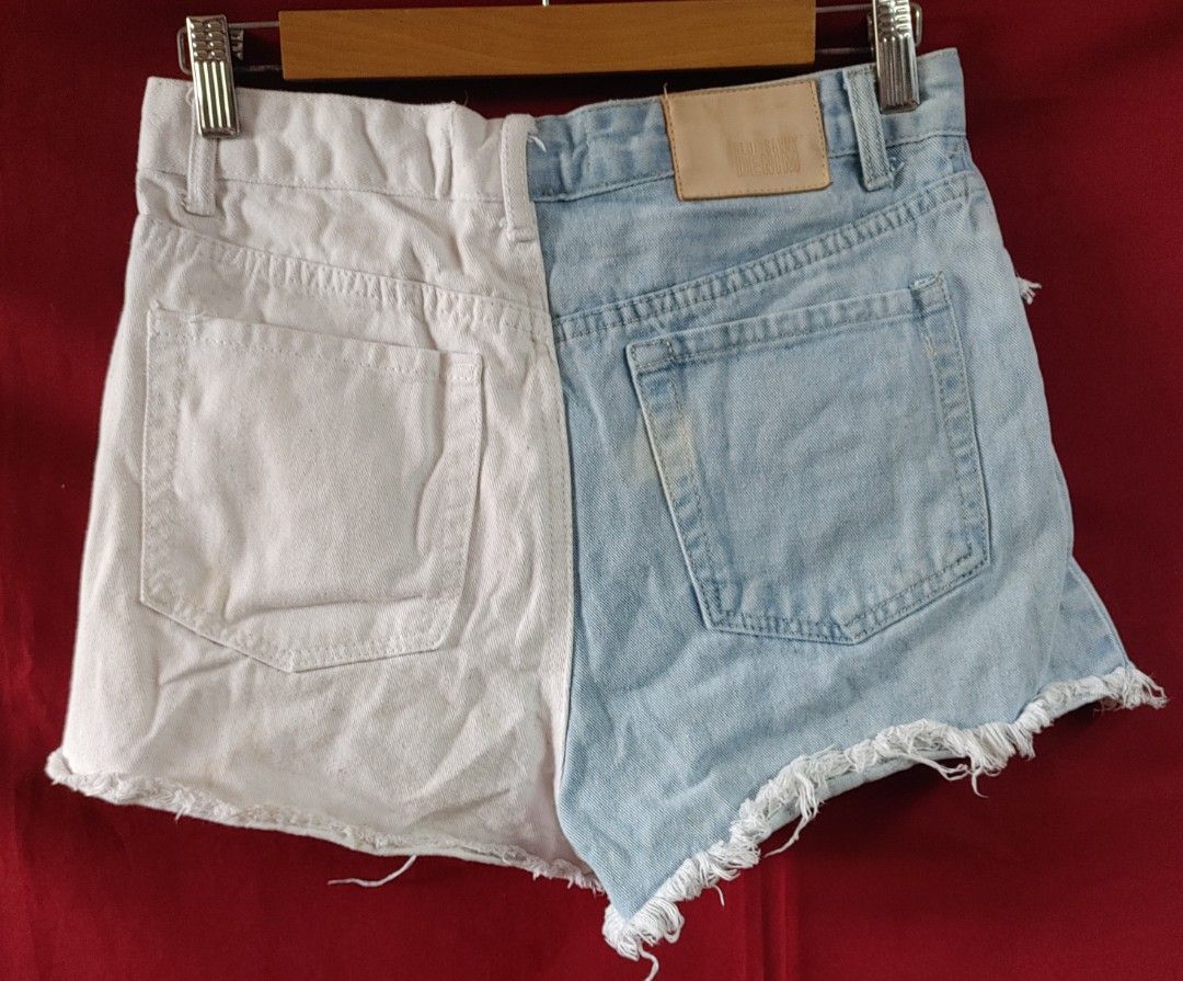 Brandnew Blue Savvy Distressed denim Shorts Women s Fashion Bottoms Shorts on Carousell