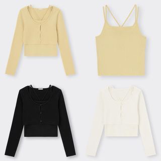 Cardigan with Sleeveless Top - GU by Uniqlo [ Pre-order from Japan ]
