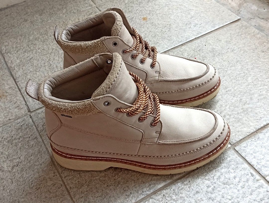 Clarks Grey Leather Boots Clarks Korik Rise Goretex Leather Boots