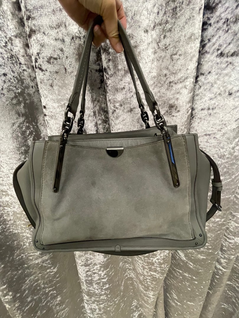 Coach Dreamer Gray 36 Leather and Suede Shoulder Bag Women s Fashion Bags Wallets Shoulder Bags on Carousell