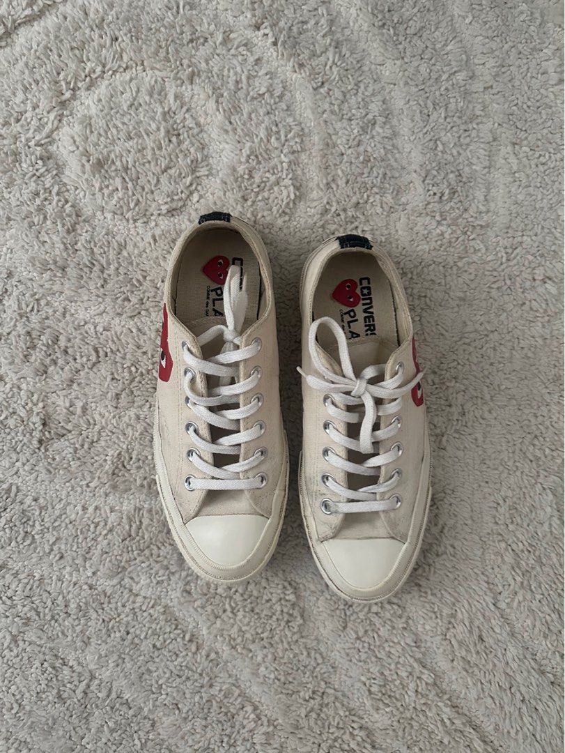 Converse x cdg play (Category: Sneakers) located in Mandaluyong City. Submitted by tenohthree (Listing ID 1306394185, Image 1). Description: Goes well with almost every outfit, never goes out of style ;) selling with no box. 24.5cm Negotiable! .