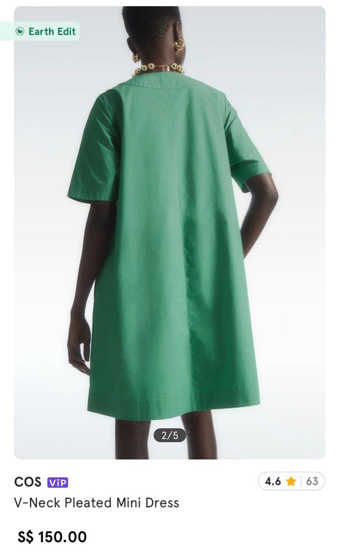 slim fit dress slacks COS Pleated Knitted Maxi Dress Green – The Dress Nook main image 1