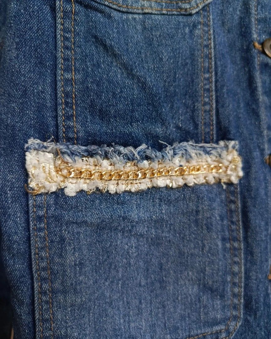 Denim jacket valley girl top