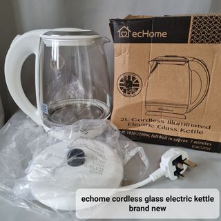ecHome Cordless Glass Electric Kettle