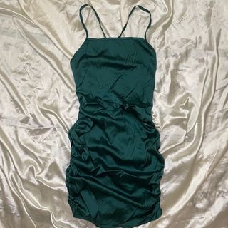 Emerald Green Silk Dress