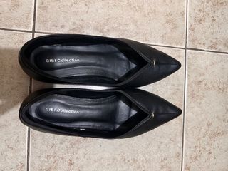 Gibi flat black shoes/doll shoes