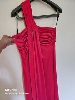 Fuchsia pink long gown like new
