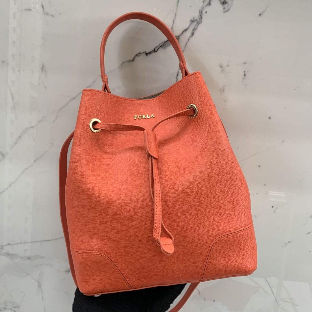 FURLA ORANGE OUTLET DESIGN 2WAY BUCKET BAG 247022541 WE