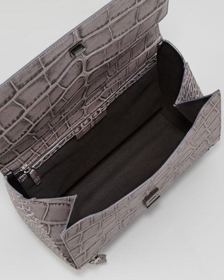 Givenchy pandora box medium (gray) (Category: Luxury Bags & Wallets) located in Manila. Submitted by shoppe_22 (Listing ID 1306505618, Image 3). Description: Givenchy Pandora Medium Crocodile-Stamped Box Bag, Medium Gray rfs: too much bags. price still negotiable.