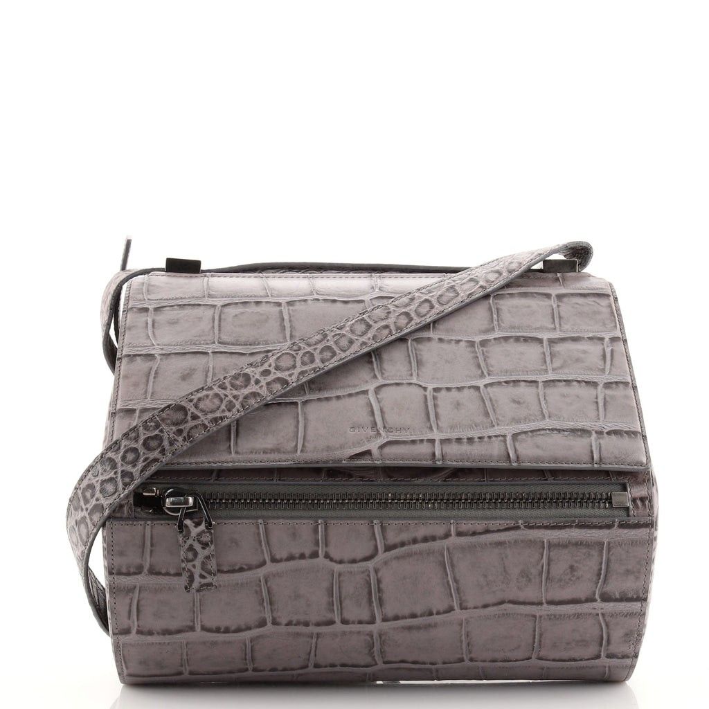 Givenchy pandora box medium (gray) (Category: Luxury Bags & Wallets) located in Manila. Submitted by shoppe_22 (Listing ID 1306505618, Image 2). Description: Givenchy Pandora Medium Crocodile-Stamped Box Bag, Medium Gray rfs: too much bags. price still negotiable.