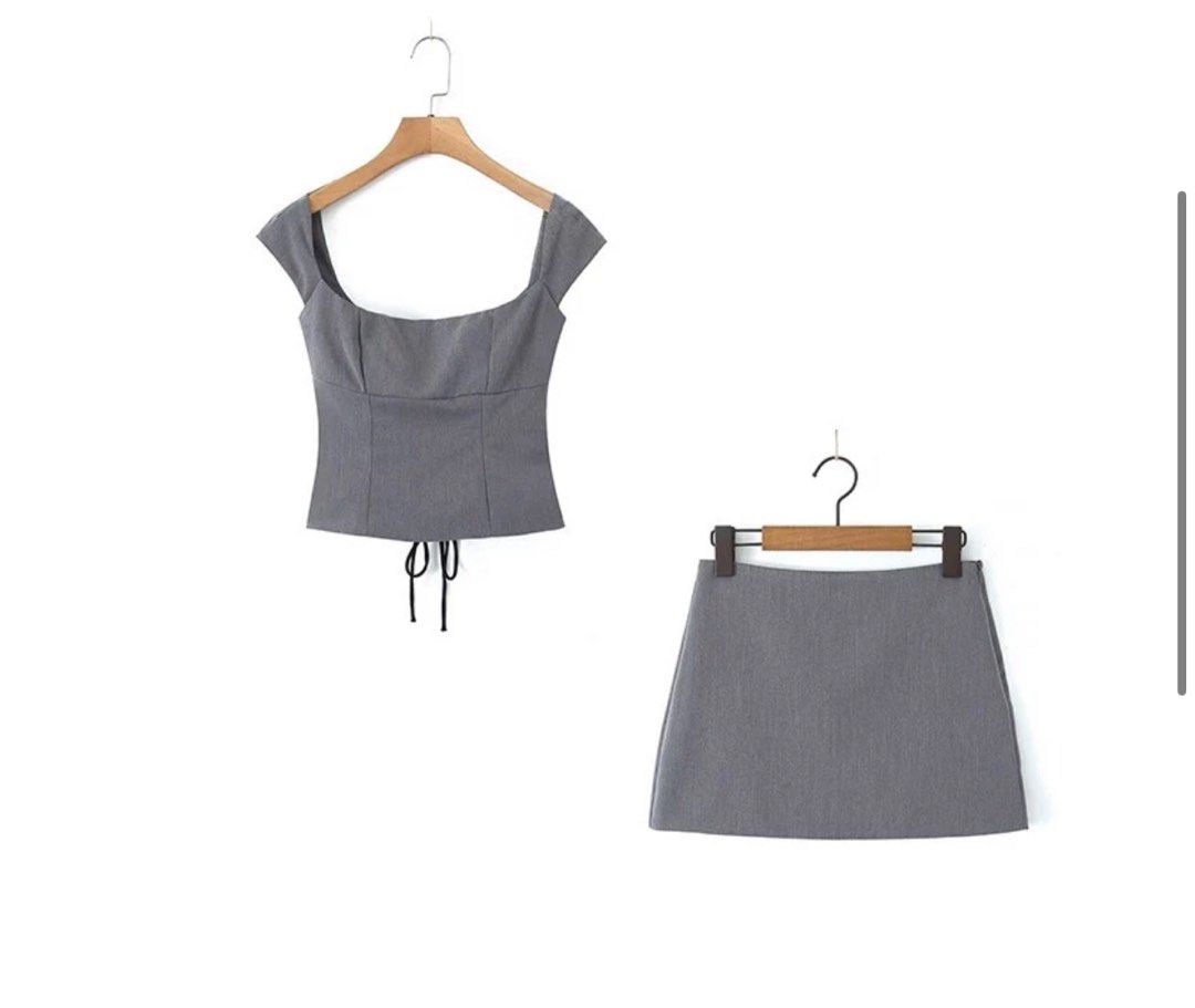 Gray Coordinates (Category: Sets or Coordinates) located in Quezon City. Submitted by beesly (Listing ID 1306404301, Image 2). Description: Gray Skirt & Top Coordinates: - Medium (see photo for measurements) - only used 2x - sexy but classy fit - can do same day delivery via Lalamove or Grab .