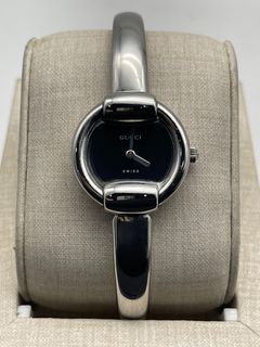 Gucci  Horsebit 1400L Black Dial Steel Ladies Watch