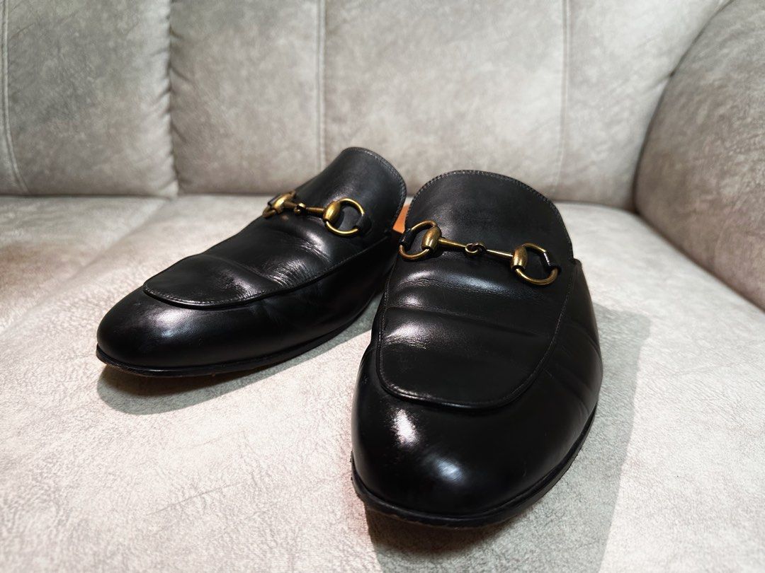 Gucci Leather Horsebit Slippers
