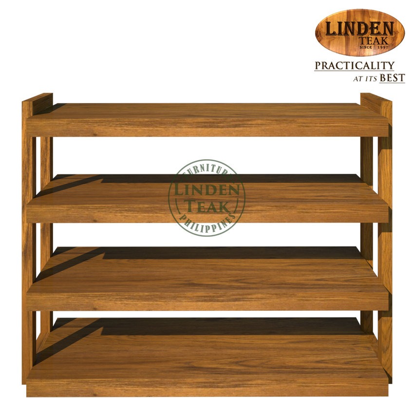 Handcrafted Solid Teak Wood 4 Layer TV Rack Furniture, Furniture & Home ...
