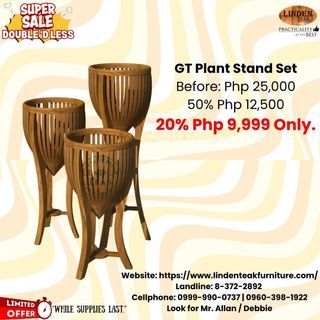 Handcrafted Solid Teak Wood Plant Stand Set Furniture Better Than Mahogany,Narra, Tanguile,Rubber Wood