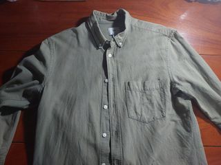 H&M Olive Green Long Sleeve Shirt (Small)