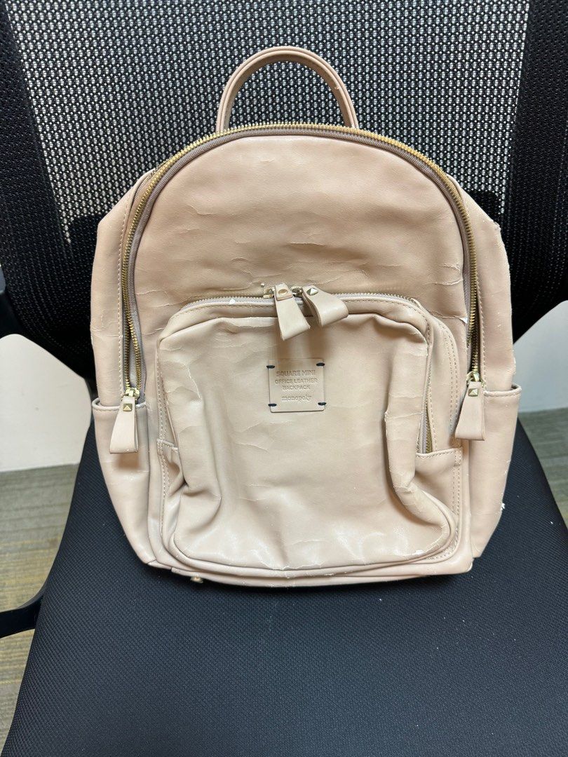 Iluvo Monopoly Mini Office leather backpack, Women's Fashion, Bags