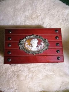 Jewelry Box with Cameo and Working Music Box