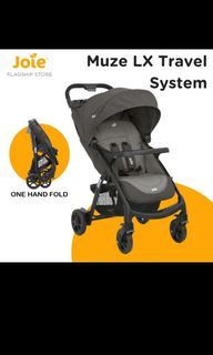 Joie Muze LX Travel System with Juva CAR seat - Coal Original For Babes Toddler Kids