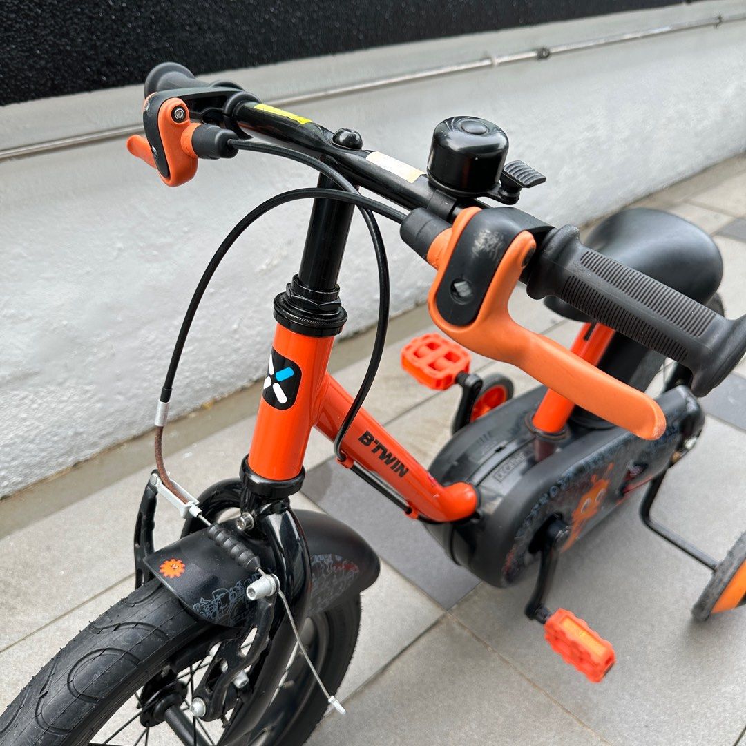 Kids Bicycle Decathlon Btwin 14 inch Robot 500 3 5 years Orange Sports Equipment Bicycles Parts Bicycles on Carousell