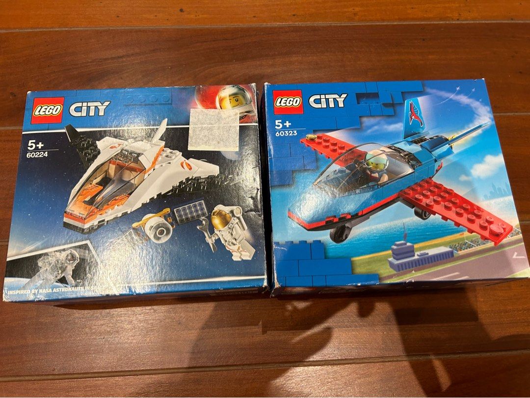 LEGO City 60323 Stunt Plane 10 and LEGO City Satellite Service Mission 60224 Building Kit Retired and Rare Hobbies Toys Toys Games on Carousell
