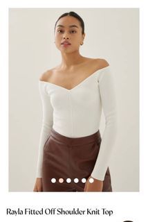 Love Bonito Rayla Fitted Off Shoulder Knit Top