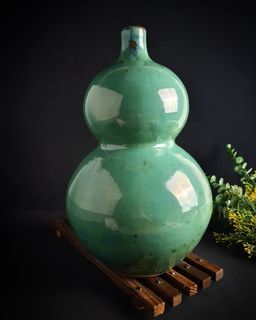 Lucky Gourd Stoneware Vase