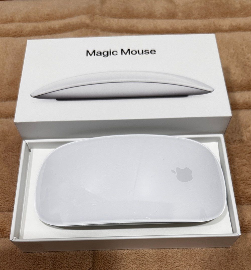 Apple Magic Mouse (with a woven USB-C to Lightning cable