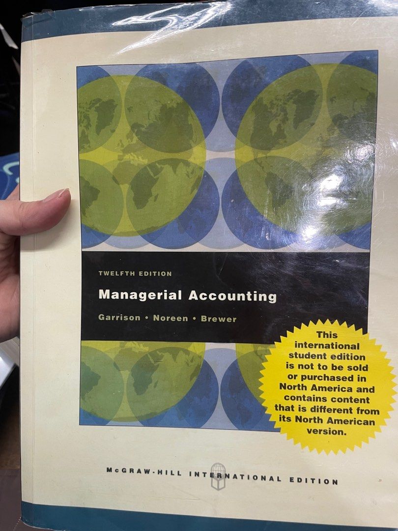 Managerial Accounting (Category: Textbooks) located in Manila. Submitted by prelovedforcharityph (Listing ID 1306499996, Image 1). Description: .