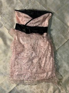 Mini Dress black and pink